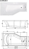 Акриловая ванна 1MarKa Convey 170x75 L 01кон1775л, без гидромассажа