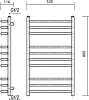 Полотенцесушитель электрический Domoterm Калипсо П10 50x80 хром L