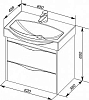 Мебель для ванной Aquanet Франка 65 слоновая кость