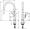 Смеситель для кухни Hansgrohe Talis M54 72843000, хром