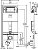 Система инсталляции для унитазов с креплением и клавишей смыва Viega Prevista Dry 792824