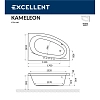 Акриловая ванна Excellent Kameleon WAEX.KMP17.SOFT.CR хром, белый