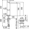 Смеситель для раковины Teknobili New Road RDC0158/2CR хром