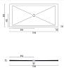 Душевой поддон GSI Pura 80х170 46170809 белый матовый