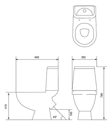 Напольный унитаз Iddis Viking ID 135 крышка стандарт