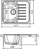 Кухонная мойка Florentina Таис 615 чёрный