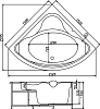 Акриловая ванна Victory Spa Curacao 150 S-0 150х150 OVS.260.910.00.1