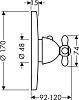 Термостат для душа Axor Carlton 17715090