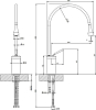 Смеситель для раковины Gessi Goccia 33605#147, шлифованный хром