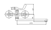 Смеситель для ванны с душем Cron CN25 CN2225 хром