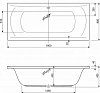 Акриловая ванна Cezares Arena 180х80 ARENA-180-80-45