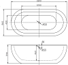 Акриловая ванна BelBagno 180х86 BB13-1800