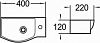 Раковина Comforty 40 7947AL 00004150352, левая, белый