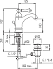 Смеситель Cezares Margot MARGOT-LSM1-A-02-Bi для раковины