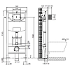 Инсталляция Jacob Delafon с безободковым унитазом Jacob Delafon Struktura EDF102-00, сиденье микролифт клавиша хром, комплект 322597