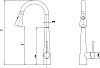 Комплект Мойка кухонная Domaci Болонья М-20-002 черная + Смеситель Ливорно WFD04098 черный