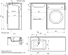 Раковина DIWO Новгород NRnS1200L на стиральную машину, с кронштейном