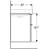 Тумба для комплекта Geberit Smyle Square 500.352.00.1 белый