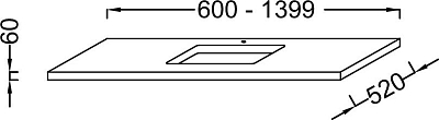 Столешница для раковины 120 см Jacob Delafon Parallel EB53-1200-E10 квебекский дуб