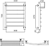 Полотенцесушитель электрический Aquanerzh Дуга с полкой L 70x50