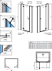 Душевая дверь в нишу 140 см Radaway Essenza New DWJS 140L 385033-01-01L стекло прозрачное