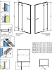 Боковая стенка 34.3 см Radaway Euphoria DWJ 343 R 383214-01R стекло прозрачное