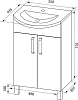 Тумба под раковину Iddis Optima Home 55 OPH55WFi95, белый