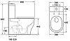 Напольный унитаз Owl 1975 Tid Cirkel-G OWLT190702 / OWLT190702/2 36 x 69 x 86.5 см с бачком, сиденье тонкое, Soft Close