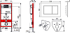 Система инсталляции для унитазов Tece Now 9400412 4 в 1 с кнопкой смыва