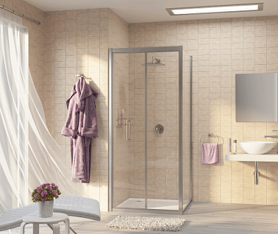 Душевой уголок 90х90 см WasserKRAFT Weser 78F03, стекло прозрачное