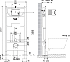 OLI 120 ECO Sanitarblock pneumatic + кнопка KARISMA, OLI + Унитаз Point Виктория PN41061