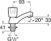 Кран для раковины Roca Brava 5A4330C00 без смешивания