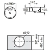 Раковина накладная Roca Terra 7.3272.2.T00.0 белый