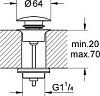 Донный клапан Grohe 65807BE0 никель, глянец