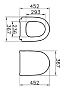 Инсталляция TECE TECEprofil 9600200 с унитазом Vitra Sento 7748B083-0101, крышка микролифт, цвет черный матовый, комплект