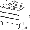 Мебель для ванной Sanvit Кубэ-3 90 белый глянец