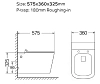 Подвесной унитаз SantiLine SL-5032MB, безободковый, с импульсной системой смыва, цвет черный матовый.