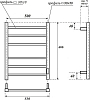 Полотенцесушитель электрический Point Меркурий PN83856B П6 500x600, черный