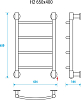 Полотенцесушитель электрический Energy H2 650x400, EETR0000H2654000000