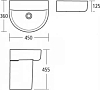 Рукомойник Ideal Standard Connect ARC E796801 45 см