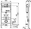 Комплект инсталляции Tece Base K400600 с кнопкой смыва Geberit Acanto 500.600.01.2 безободковый