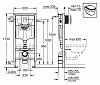 Инсталляция Grohe Rapid SL c безободковым унитазом AM.PM Spirit FlashClean C701700WH 2.0, клавиша хром, комплект