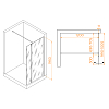 Душевая перегородка RGW WA-051B 351005173-14 профиль черный, стекло прозрачное