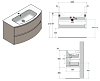 Тумба под раковину Berloni Bagno Way Round WARBS2CKD4C 1430 коричневый