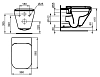 Инсталляция Ideal Standard Prosys Frame 120 M с унитазом Tonic II K316701PT15 Rimless K316501, сиденье микролифт, комплект