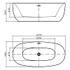 Акриловая ванна Swedbe Vita 169х80 8837 белый