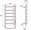 Полотенцесушитель электрический Point PN04848 П6 400x800 диммер справа, хром