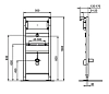 Инсталляция Ideal Standard Prosys R016367 для монтажа писсуара, серый