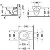 Инсталляция TECE c унитазом Duravit D-code 45351900A1 (25350900002), подвесной, с вертикальным смывом + 0067310000 D-Code крышка-сиденье, петли - нерж.сталь