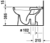 Чаша напольного унитаза Duravit D-Code 21110100002